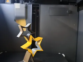 Dreifach Stern Mehrfarbig
