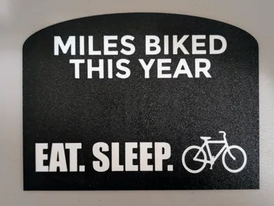 Miles Biked This Year – Activity Tracker Insert