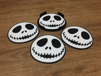 Jack Skellington - Happy Coasters + Holder