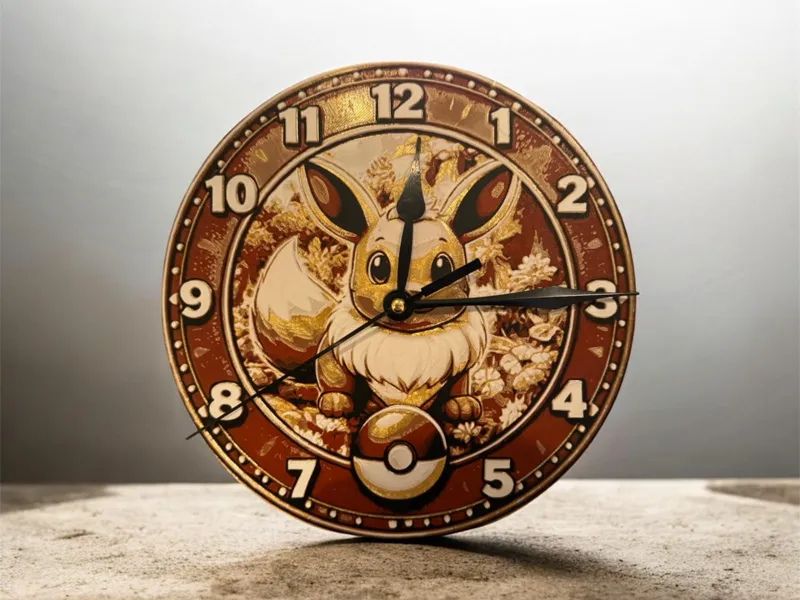Eevee Wall Clock Inspired By Pokemon