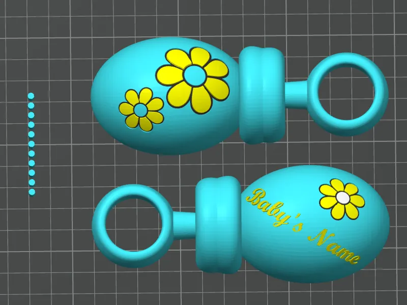 Adorable Editable Name Baby Rattle