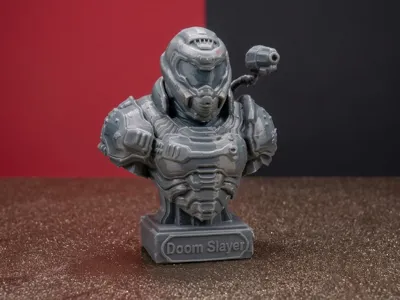 Doom Slayer Bust - Fan Art Gaming Collectible