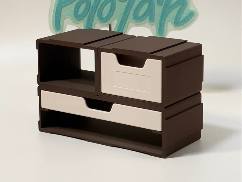 模块化抽屉式桌面收纳 Modular Drawer Desk Storage 