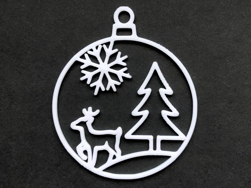 Christmas Reindeer Silhouette Ornament