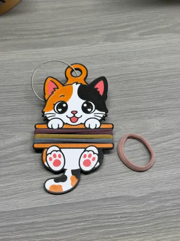 Accesorio para sujetar ligas de cabello: Calio Cat Hair Tie Holder Keychain — vista de referencia 2