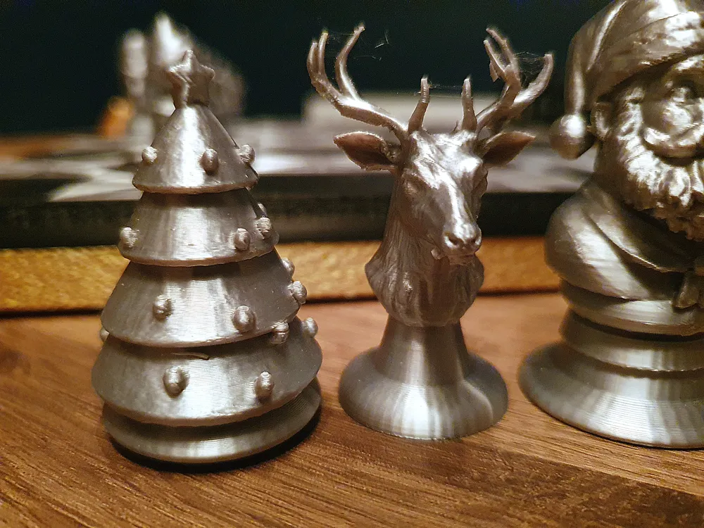 Set di scacchi a tema natalizio dal design speciale, regalo decorativo, ornamento da collezione