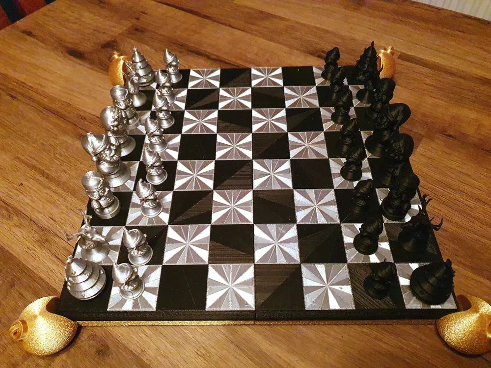 Set di scacchi a tema natalizio dal design speciale, regalo decorativo, ornamento da collezione