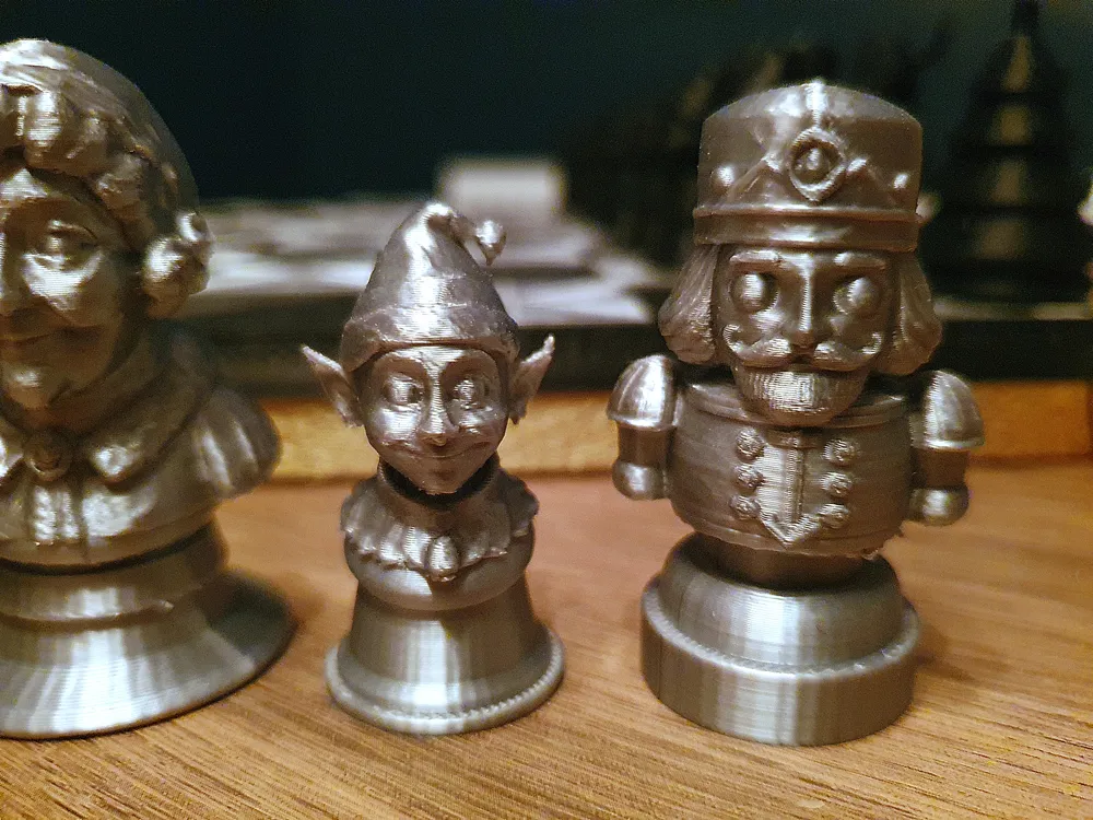 Set di scacchi a tema natalizio dal design speciale, regalo decorativo, ornamento da collezione