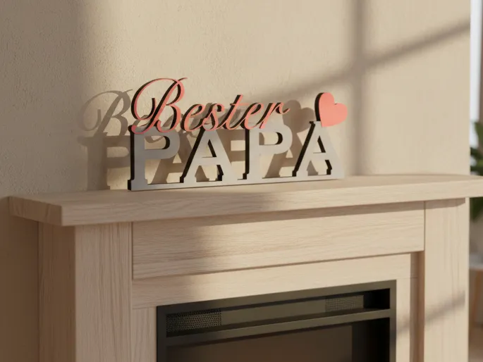 Bester Papa – Modernes Deko Schild 