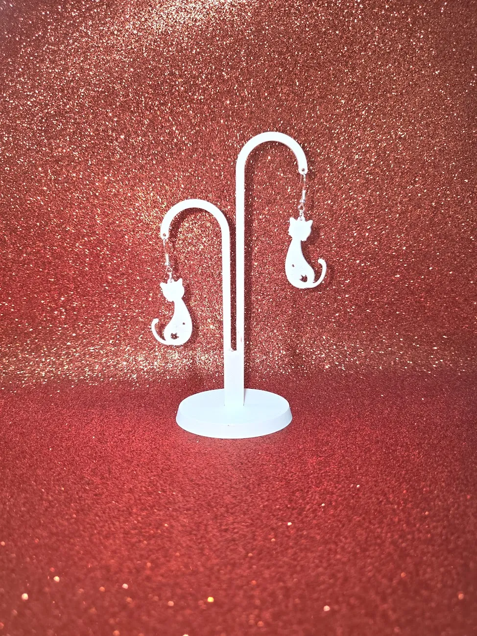 Spiritual cat earrings view 3