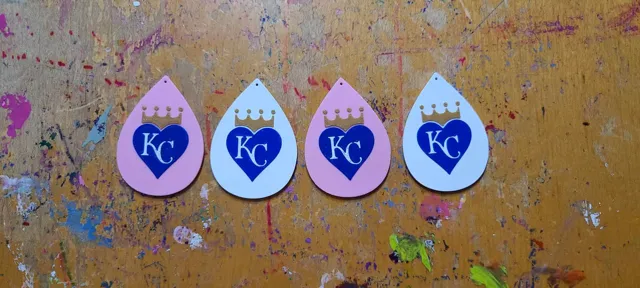 KC Royals Heart Earrings