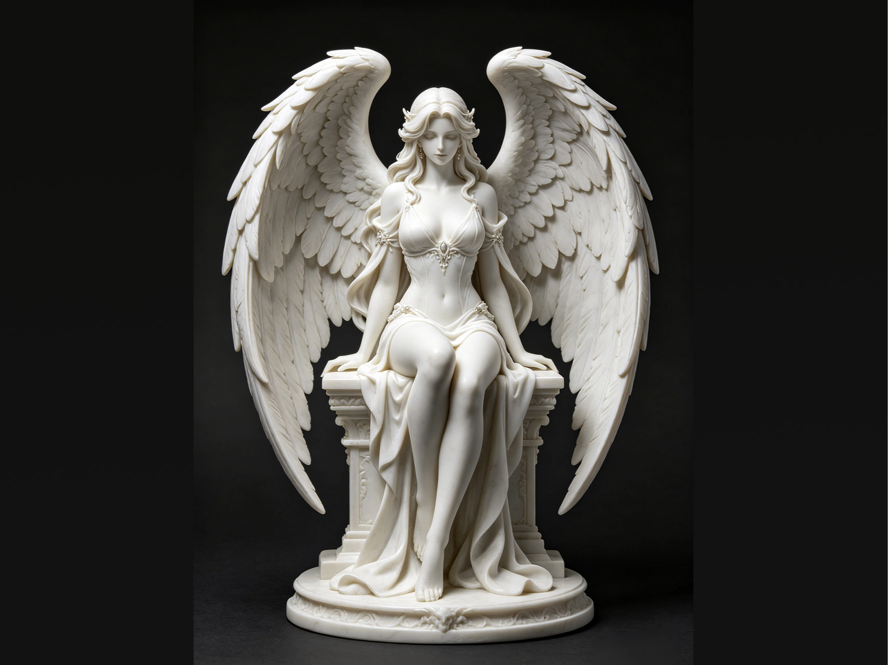 Miniatura 1 do modelo 3D 端坐的守护天使 支撑易拆