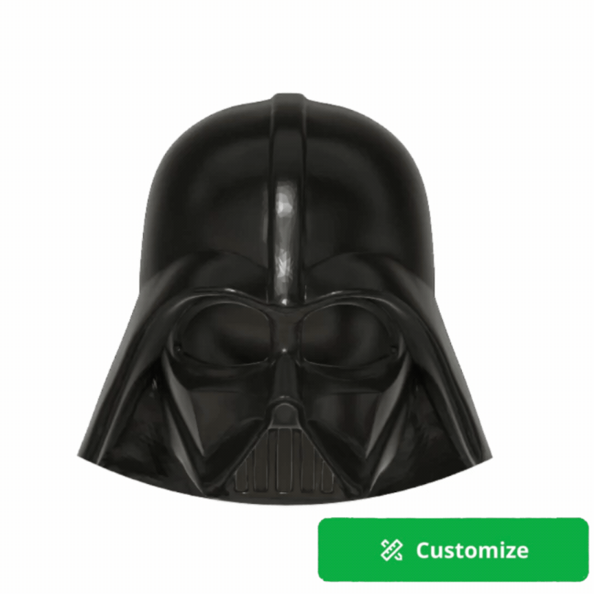Darth Vader helmet magnet - parametric model
