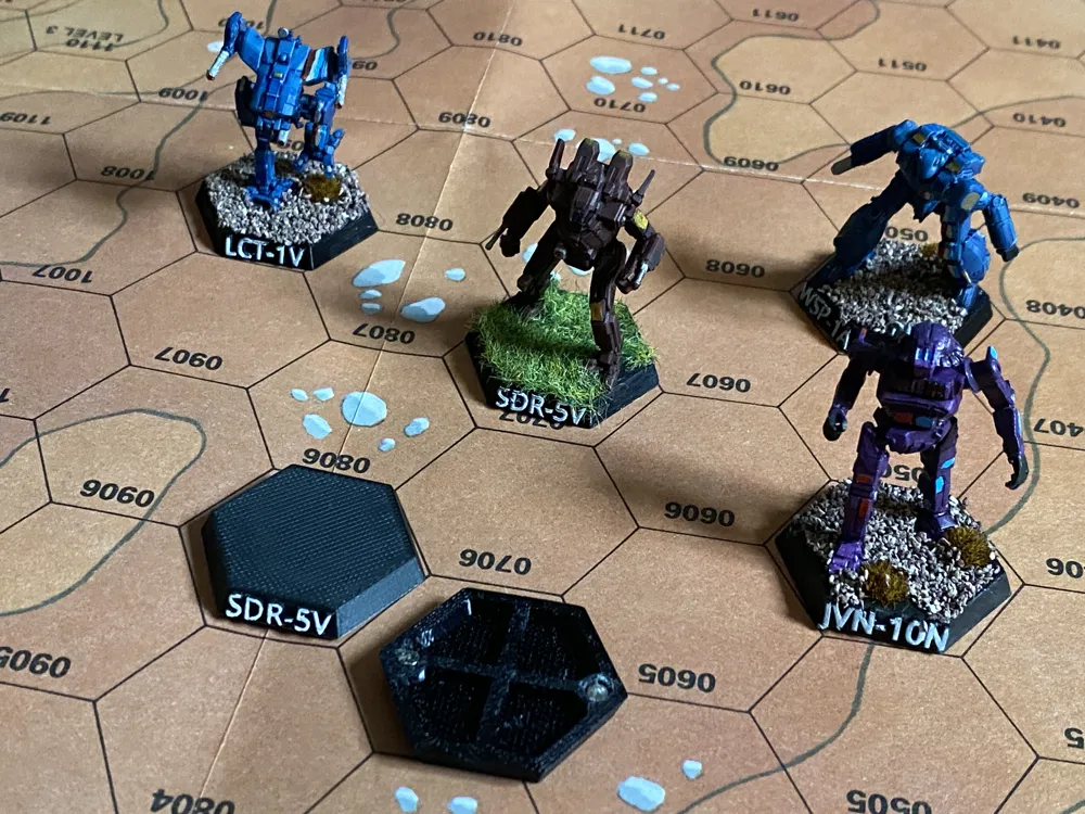 BattleTech 3025 Named Medium Mech Hex Bases by zzv347 MakerWorld ...