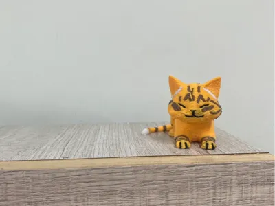 Squinty Sleepy Orange Cat