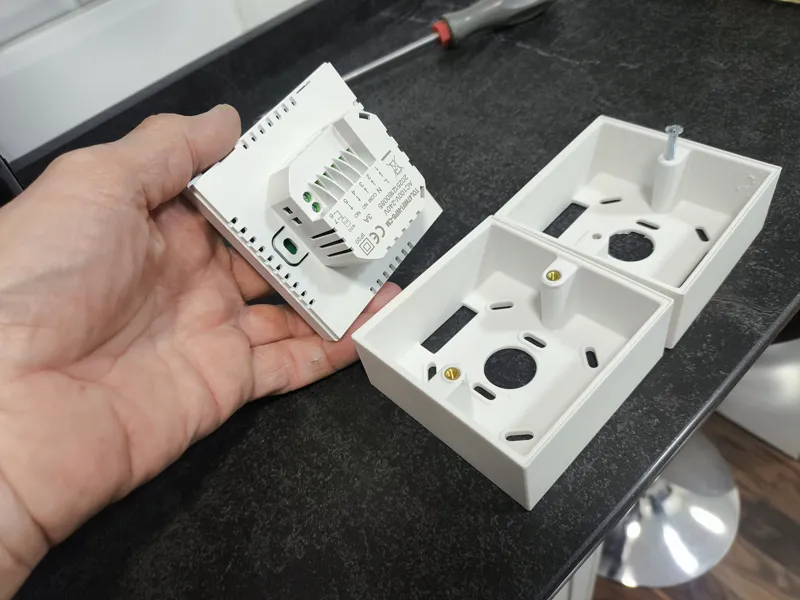 Surface-mount thermostat box