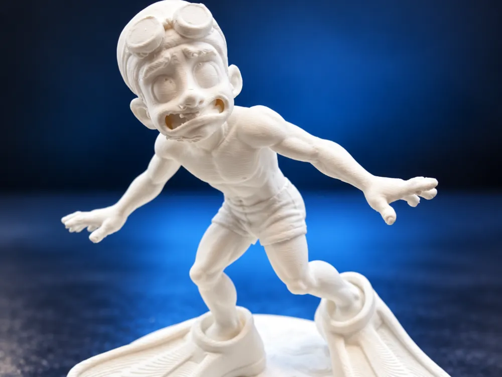 Buzo Asustado Divertido – Niño de Snorkel de Dibujos Animados - Modelo ...