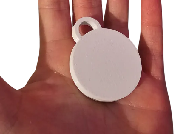 Porte-clés rond vierge pour puce NFC