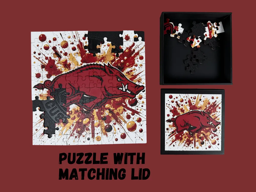 Arkansas Razorbacks - NCAA Puzzle & Lid