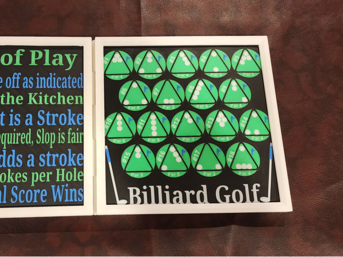 Billiards golf 18 holes