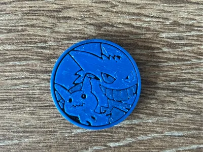 TCG Gengar and Mimikyu coin