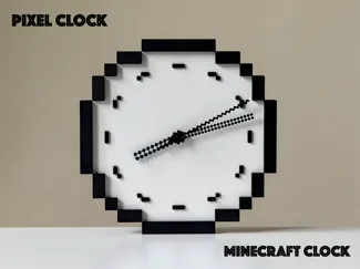 Pixel Clock | Minecraft Clock | Anime Clock