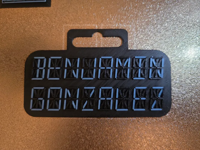 14 Segment Display Name Tag