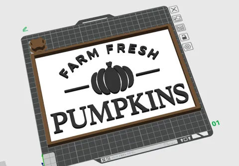 Farm Fresh Pumpkins Sign - Autumn/Fall Decor view 4