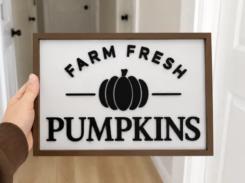 Farm Fresh Pumpkins Sign - Autumn/Fall Decor