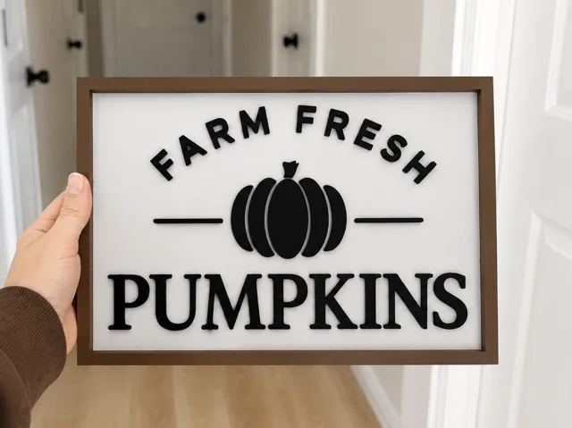 Farm Fresh Pumpkins Sign - Autumn/Fall Decor
