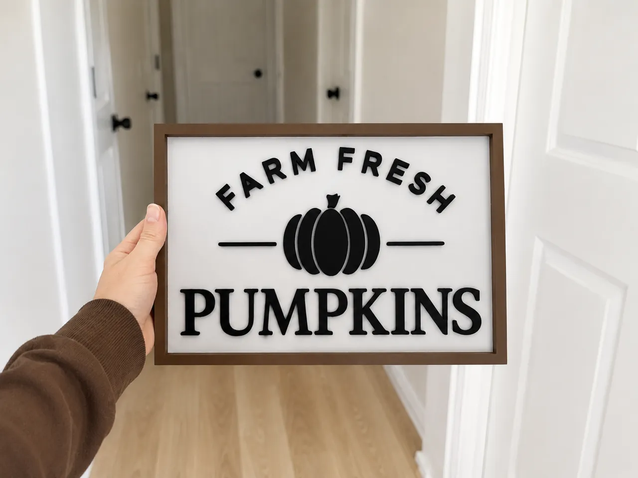 Farm Fresh Pumpkins Sign - Autumn/Fall Decor view 3