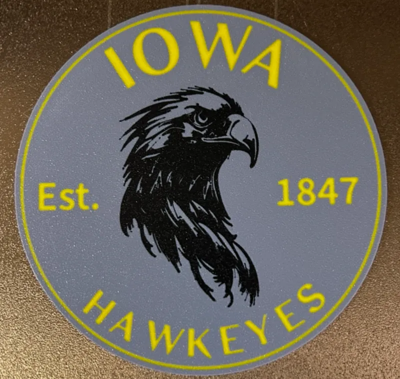 Iowa Hawkeyes Sign - Gray