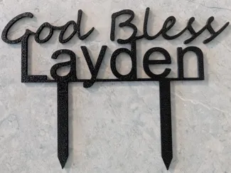 God Bless Layden Cake Topper