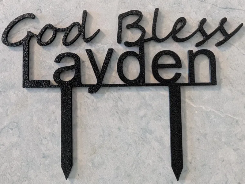 God Bless Layden Cake Topper