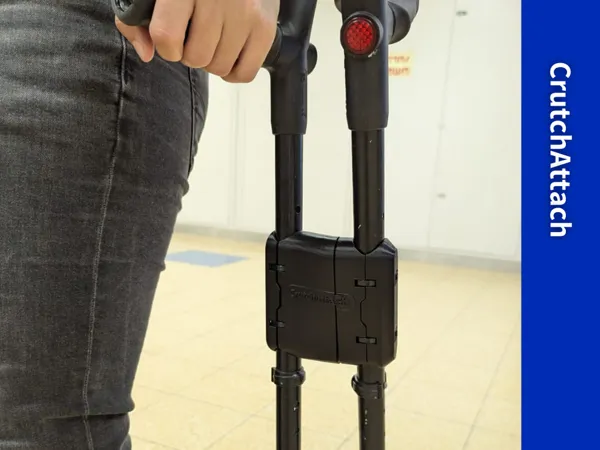 Attache magnétique pour cannes anglaises