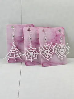 Spider web earrings