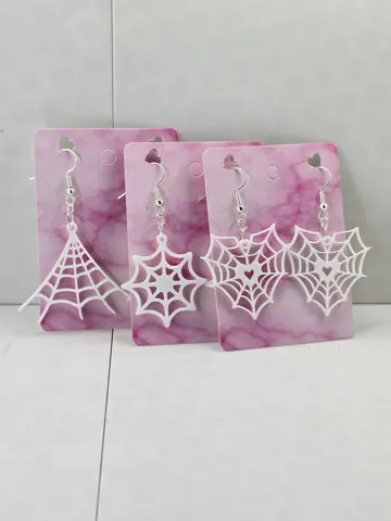 Spider web earrings