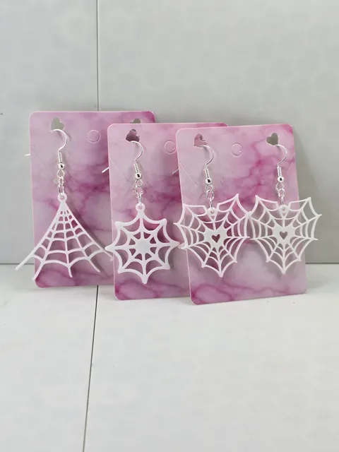 Spider web earrings