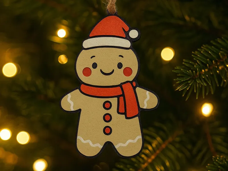 Cute Gingerbread Christmas Ornament –