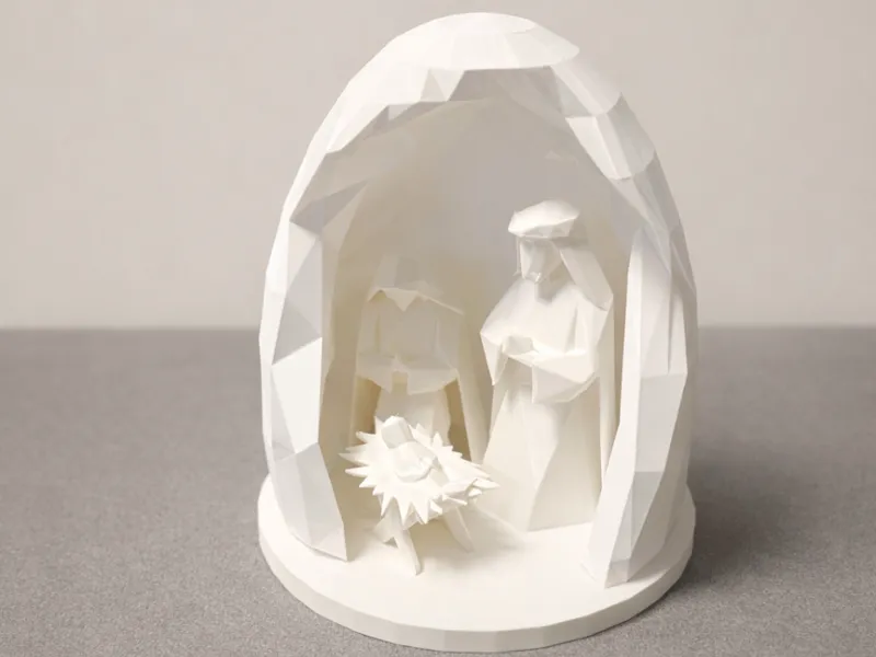 Low Polly Nativity – Minimal Two-Piece Version
