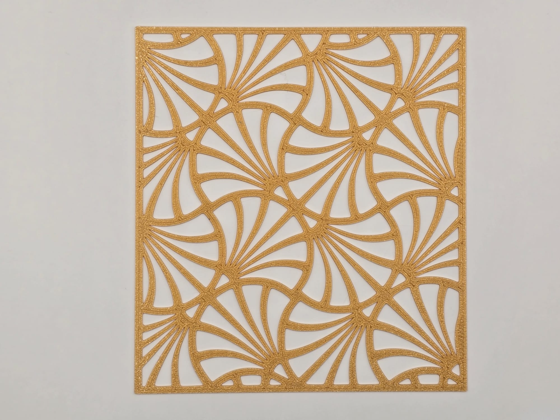 Wavy Shell Leaf Stencil Pattern Template