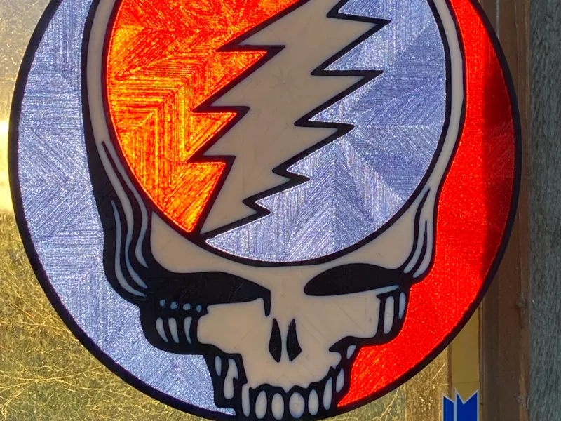 Grateful Dead Stealie Stained Glass