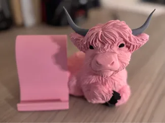 Highland Cow Cellphone Holder