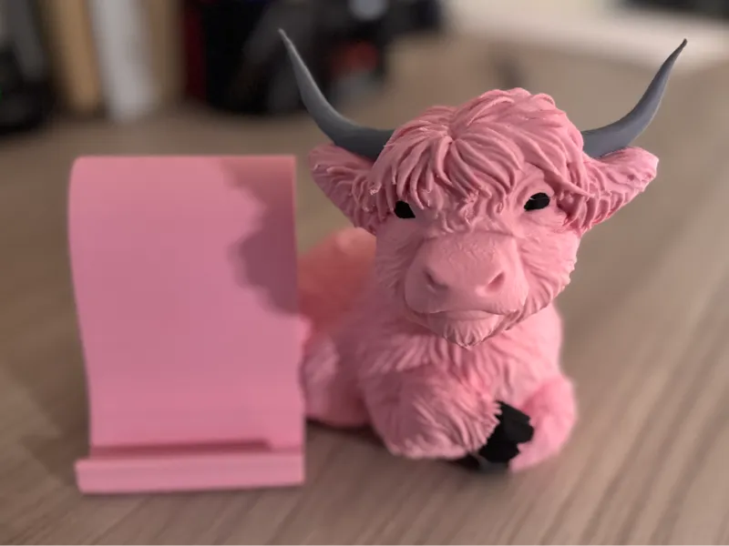 Highland Cow Cellphone Holder