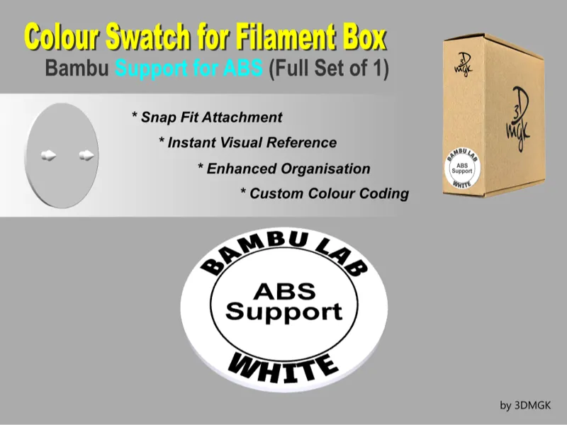 Filament Box Swatch - Bambu SUPPORT ABS