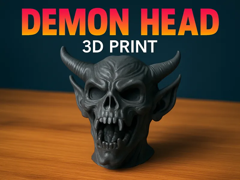 Demon Head - Stylischer 3D-Druck für dein Regal 