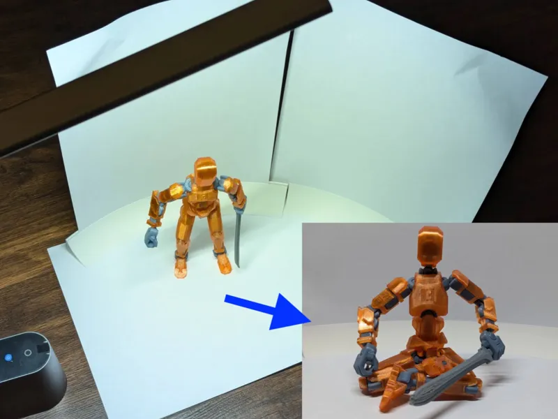 Minimal paper photo background holder (stackable)