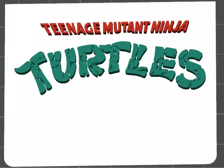 TMNT Label 0,1 erste schicht , danach 0,2 