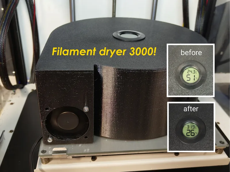 Filament drying hood