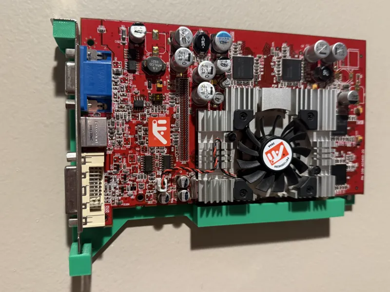 Retro GPU Wall Mount Bracket Video Card Display